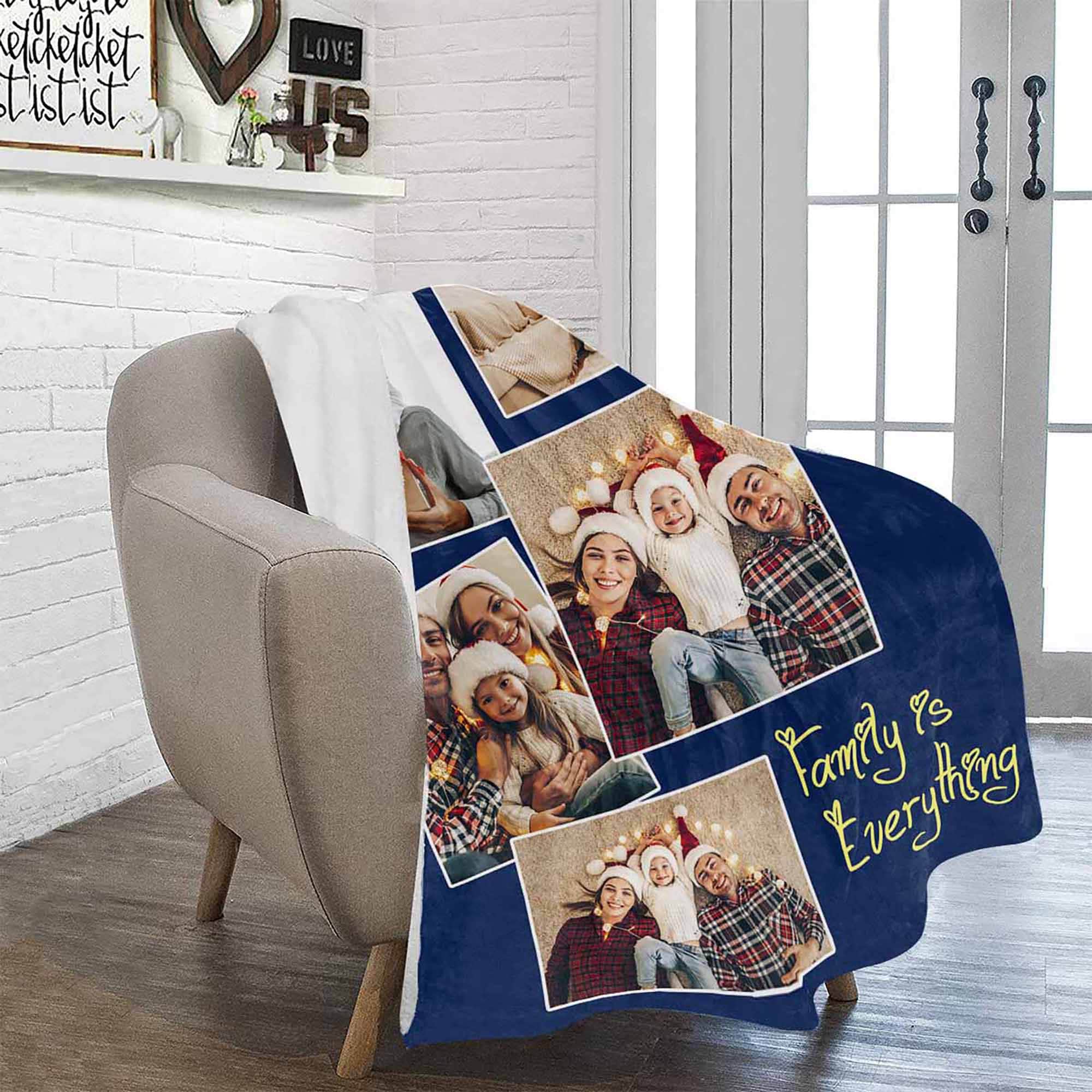 Custom Photo Blanket Family Put the Photo You Want On A Etsy