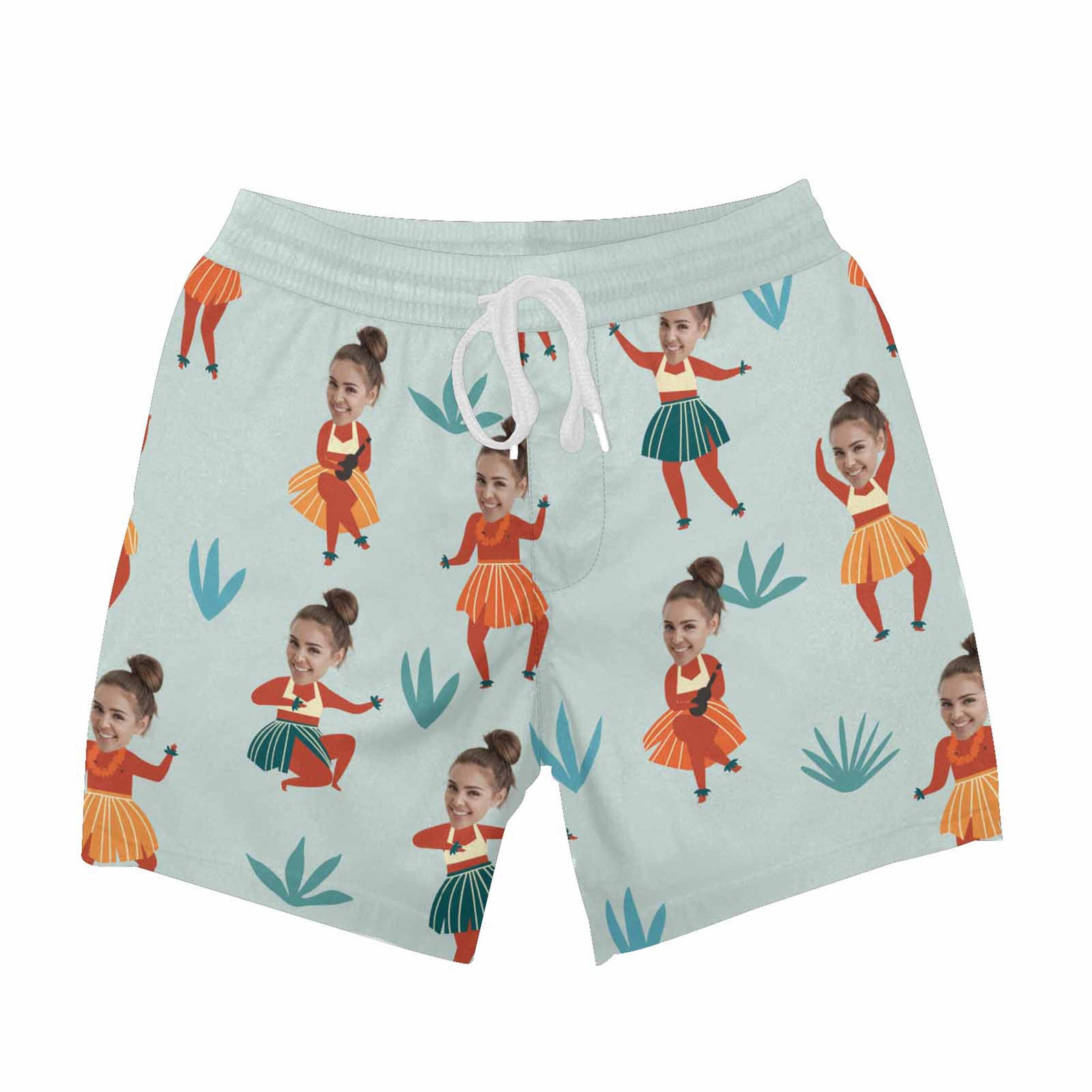 Funny Men Bathing Suit Custom Swim Trunks Hawaii Dance Etsy