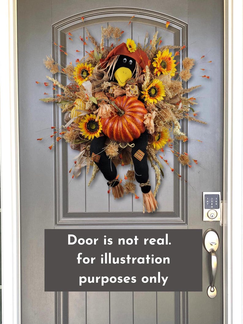 mock up of wreath on 36" door