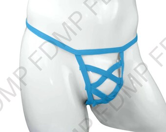 String thong - Ultra Sexy - Straight/Gay/Bi/Solo - Cyan - Mature