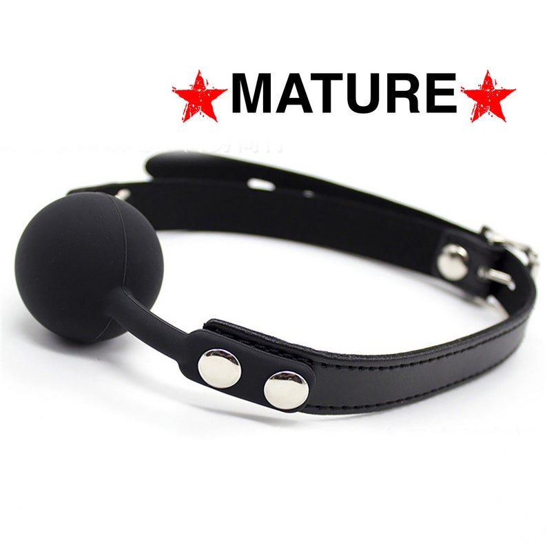 GAG ball - Mixed - Soft leather - Silicone ball - BDSM - Fetish - Mixed - Straight/Gay/Bi/Solo - Mature 