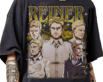 Vintage Reiner Braun Bootleg 90er Jahre Shirt, Reiner Braun Graphic Tee, Reiner Braun Sweatshirt Geschenke, Reiner Braun Attack on Titan Vintage Tee