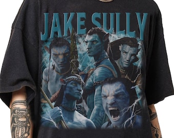 Retro 90s Vintage Jake Sully Bootleg T-Shirt, Jake Sully Avatar Graphic Retro Tee, Jake Sully Avatar Gifts For Women and Man Unisex T-Shirt