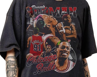 Retro 90s Vintage Dennis Rodman Bootleg T-Shirt, Dennis Rodman Graphic Retro Tee, Dennis Rodman Tee Gifts For Women and Man Unisex T-Shirt
