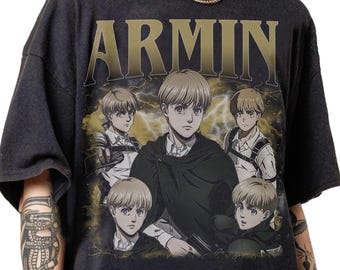 Vintage Armin Arlert Bootleg 90er Jahre Shirt, Armin Arlert Grafik Retro T-Shirt, Armin Arlert Tee Geschenk, Armin Arlert Attack on Titan Vintage T-Shirt