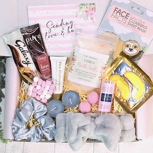 Birthday Pamper gift box for Her, Spa gift box for Women, Hug in a Box, Self Care Package