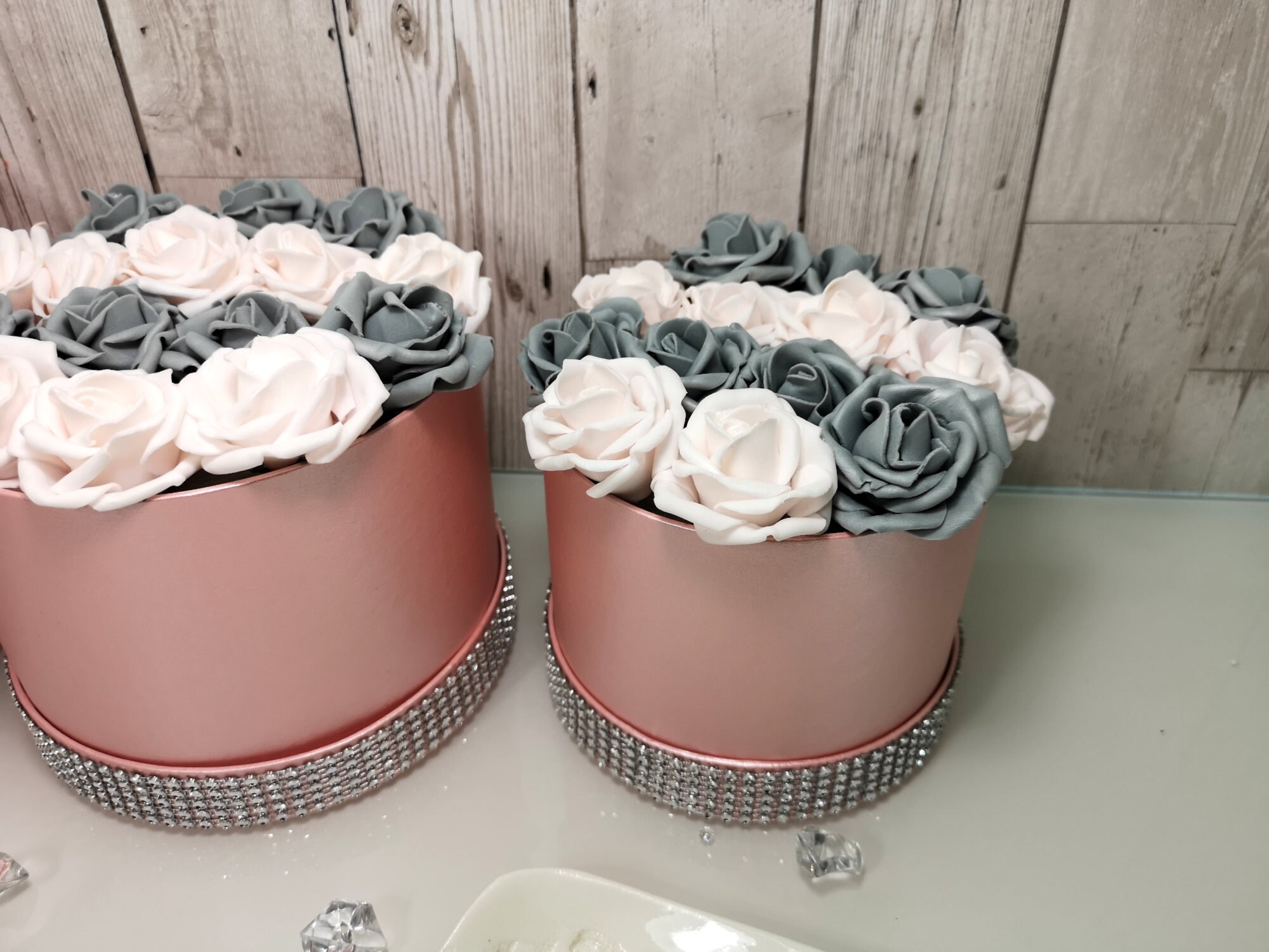 Artificial Rose Hat Box Personalised Gift for Her Birthday Etsy