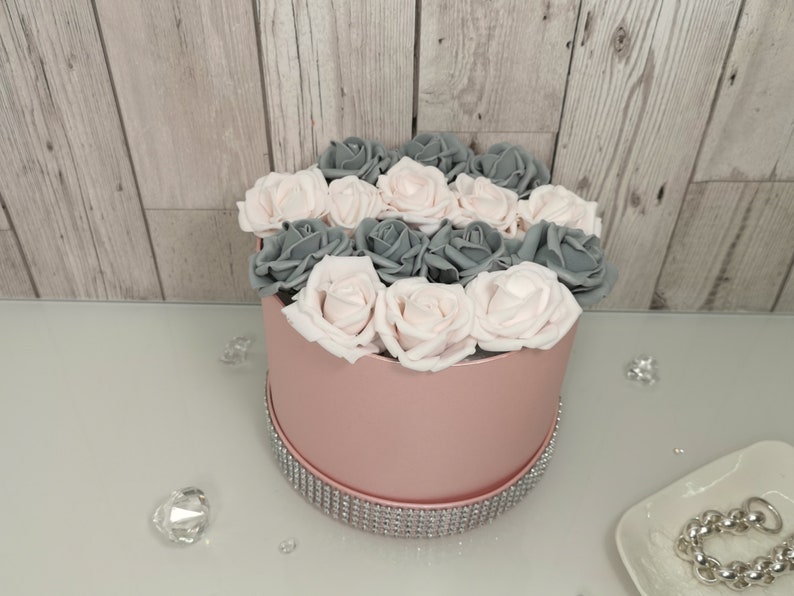 Artificial Rose Hat Box Personalised Gift for Her Birthday Etsy