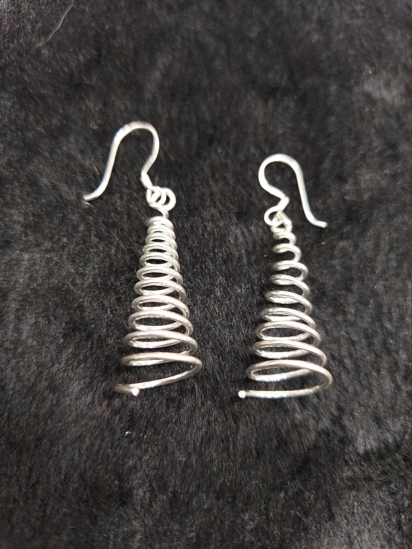 Stylish Spiral Cone shape earrings 925 sterling silver 4.5 Etsy