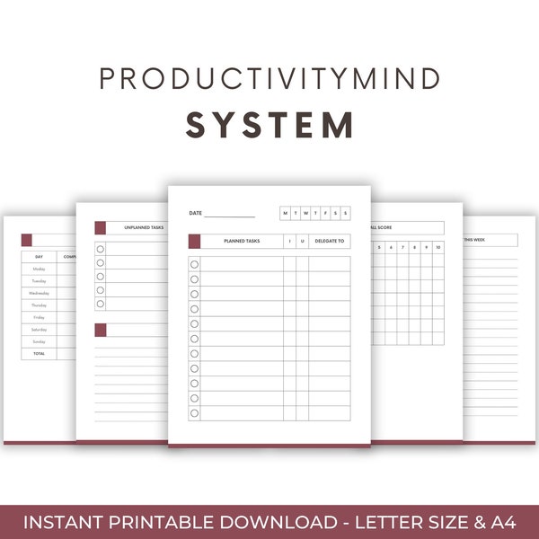 Task planner and productivity system. Boost your efficiency and time management, get more done, stay organized, and achieve your goals.