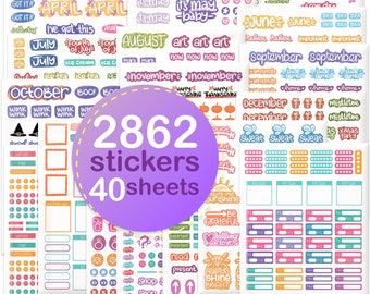 Planner Stickers - All Inclusive Value Pack - 2862 Gorgeous Stickers to Complement Your Planner, Journal And Calendar by Savvy Bee