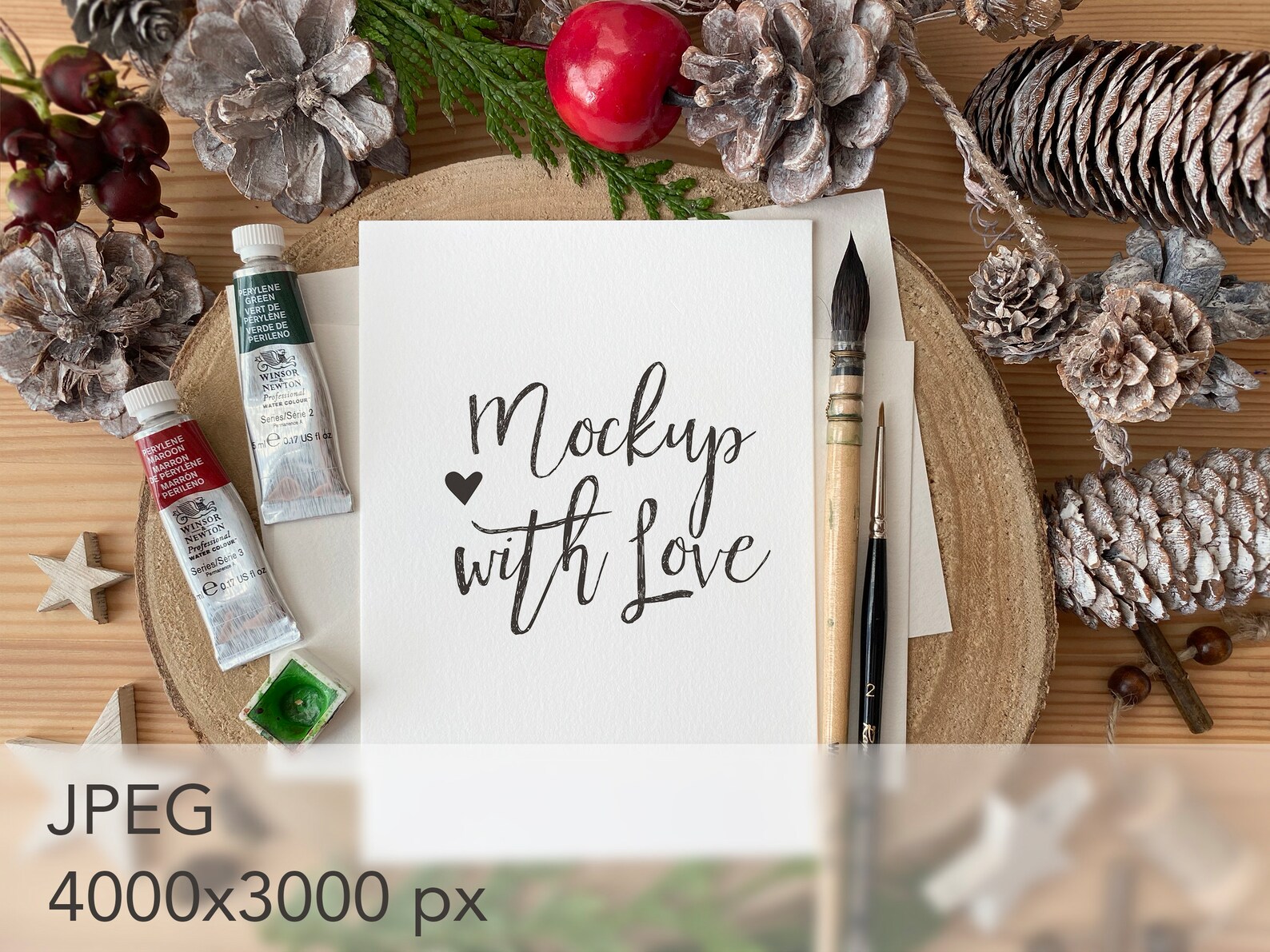 Download Watercolor paper postcard A5 Mockup. White textured paper ...