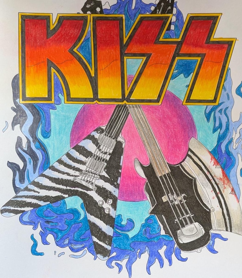 KISS Official Colouring Book - Etsy