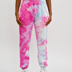 Hand Dyed Joggers and Nike Socks Gift Set Unisex Raspeberry Pink & Blue