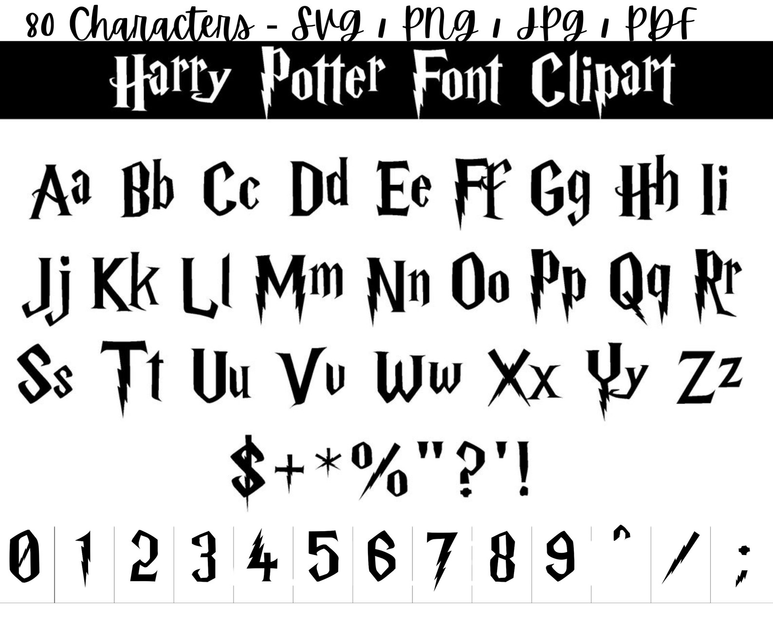 Harry Potter Font Numbers By Nelphyta On Deviantart Images