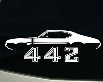 1968 Cutlass 442 Coupe vintage car decal sticker wall mural