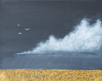 Acrylic Painting Wall Art Summer Storm Landscape