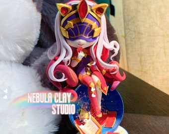 In Stock | Arcana Ahri Clay figures - League of Legends Inspired Fan Art | League of Legends Figure | Video Game Figurines | Video Games