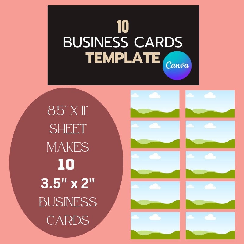 Business Card Printing Template, 3.5x2 Business Card Printing Guide ...