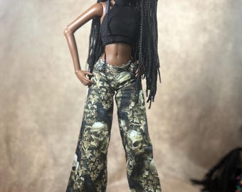 Pantalones de Halloween para muñeca inteligente con bolsillos, para muñeca inteligente clásica, hip hop, gótica, smartdoll