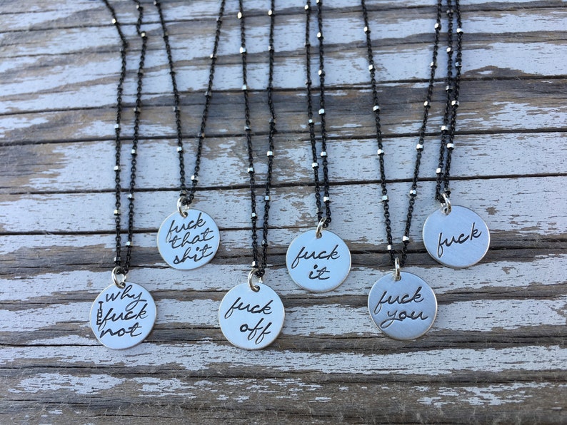 Fuck You Charm Necklace