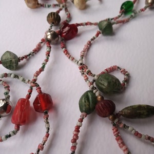 Lange Vintage Perlenkette - 60er/70er Jahre Boho Chic