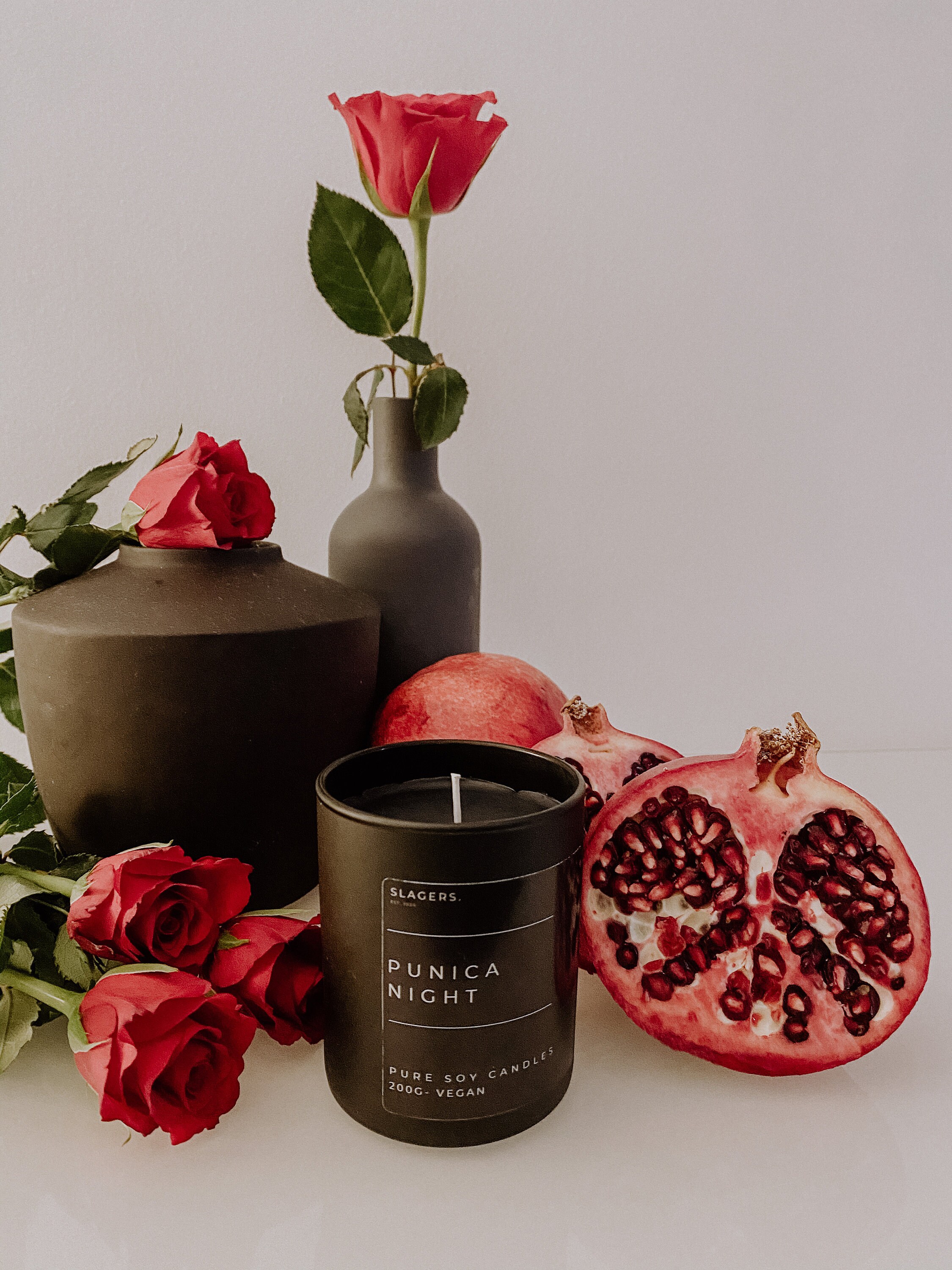 Pomegranate scented soy candle Punica Night Etsy