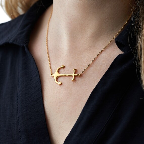 Etsy anchor necklace deals