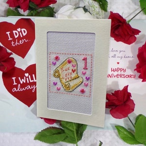 Borduurkaart jubileum (5 ontwerpen)