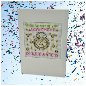 È bello sapere della tua cartolina di congratulazioni per il fidanzamento a punto croce