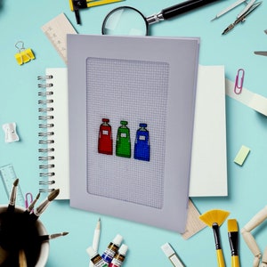Biglietto per punto croce Paints School