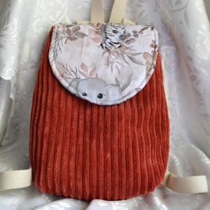 Velvet baby backpack