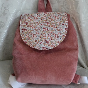 Children&#39;s backpack in milleraies velvet
