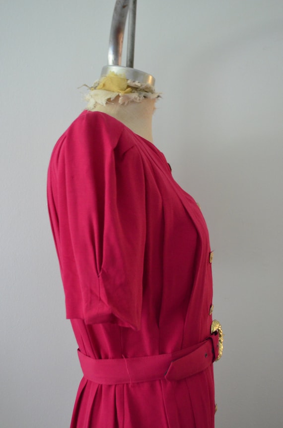 1980S Blazer Dress By S L Petites Pink Button Dow… - image 8