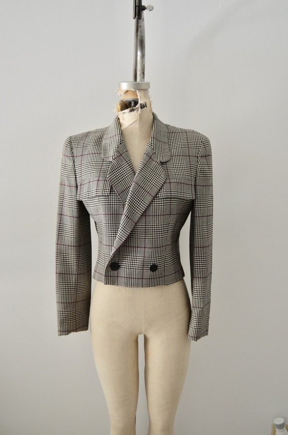 1990s Vintage Jones New York Houndstooth Black Wh… - image 2