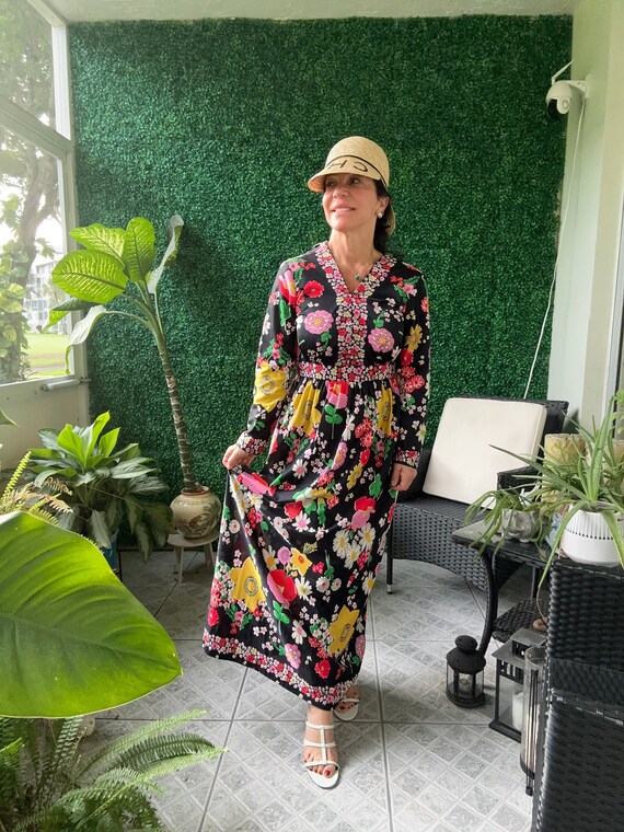 floral maxi dress near me Floral Summer Maxi Dress Floral Print / L
