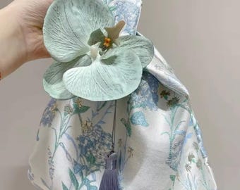 New 3D Flower Tassel Knot Wrist Handbag Bag