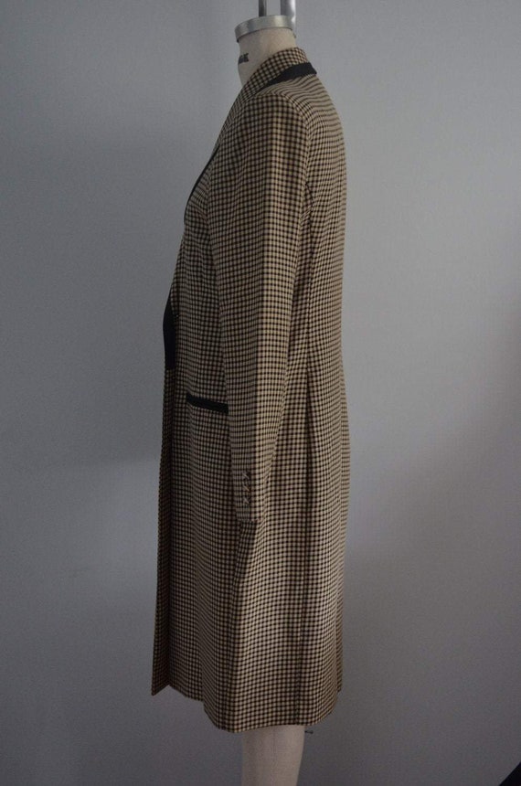 80S Danny & Nicole Houndstooth Pattern Dress Long… - image 5