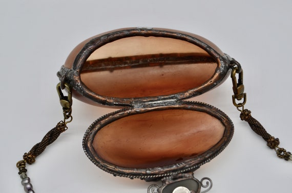 80’s Shell Styled Purse Resin with Beaded Strap main image 0
