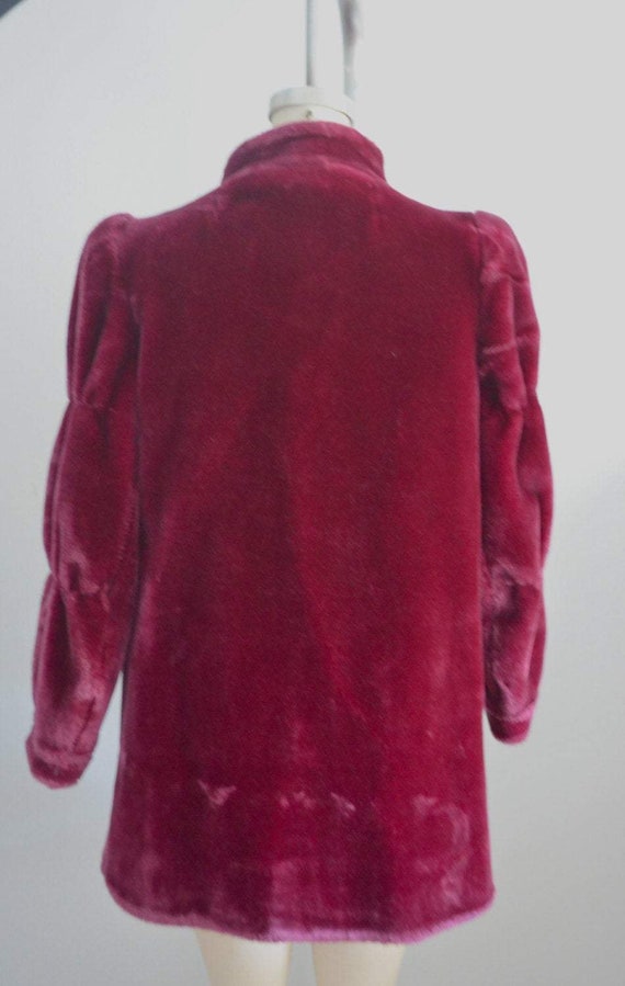 Merlot Ladies Faux Fur Long Coat Jacket Merlot - image 4