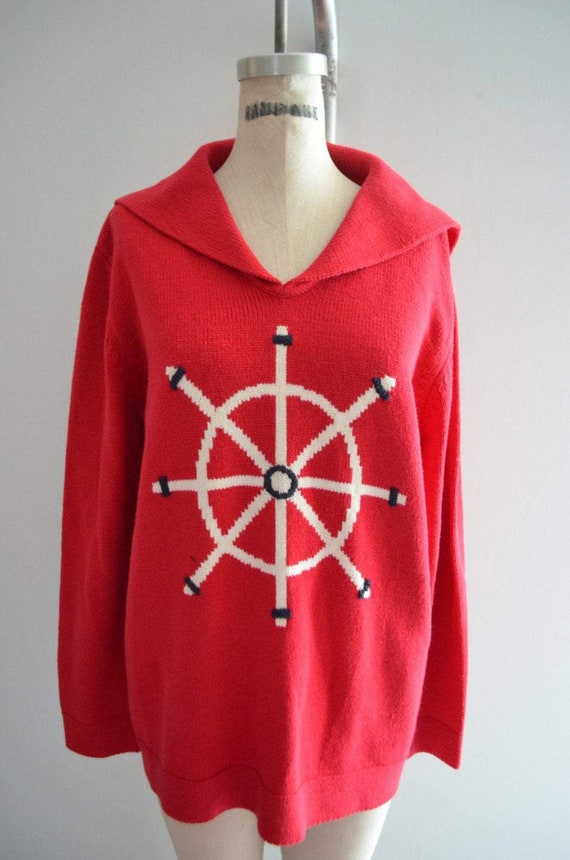 Sailor Red Top Liz Claiborne Villager Red Sailor R