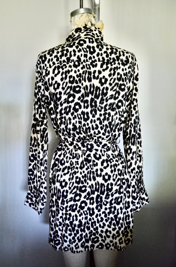 NWT TOP SHOP leopard print cheetah shirtdress paj… - image 4