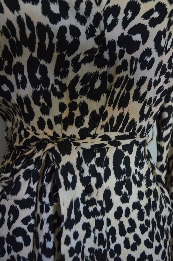 NWT TOP SHOP leopard print cheetah shirtdress paj… - image 8