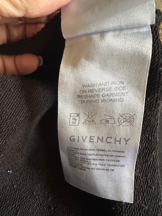 Givenchy Black Logo Print Eyelet Detailing Sweatshirt Authentic