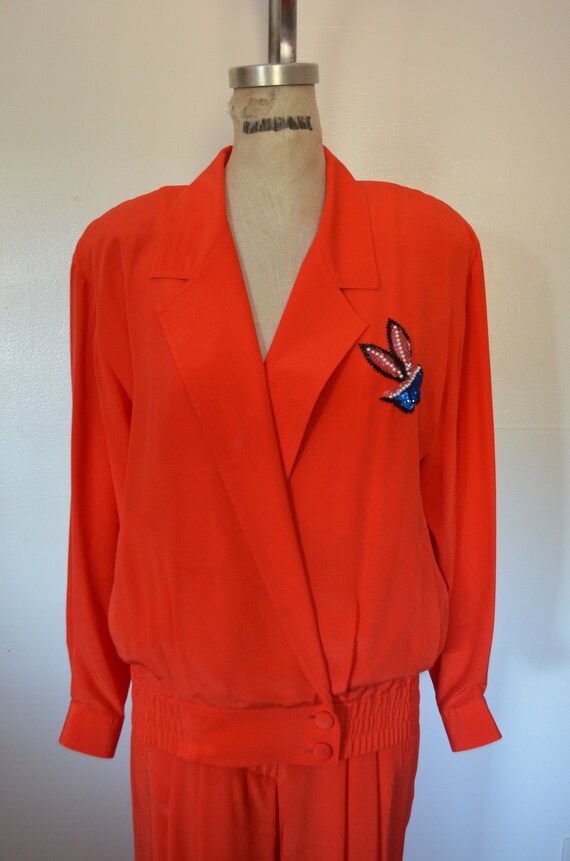 Vintage Lillie Rubin Silk Suit Set Women 2 Piece,… - image 6