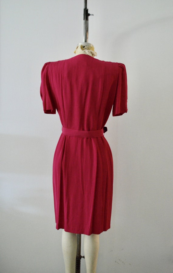 1980S Blazer Dress By S L Petites Pink Button Dow… - image 6