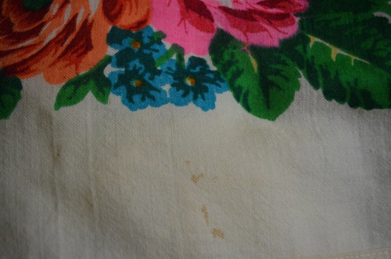 Vintage Huge Hand painted Antique Mexican Floral … - image 5