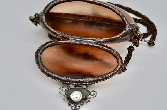 80’s Shell Styled Purse Resin with Beaded Strap main image 1