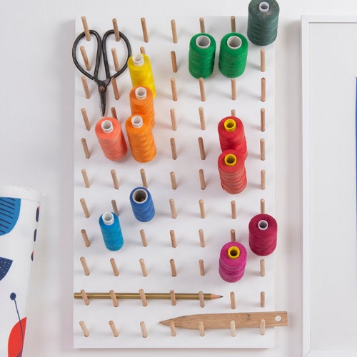 Spool Rack Thread Holder Sewing Pegboard Storage Sewing Room Etsy