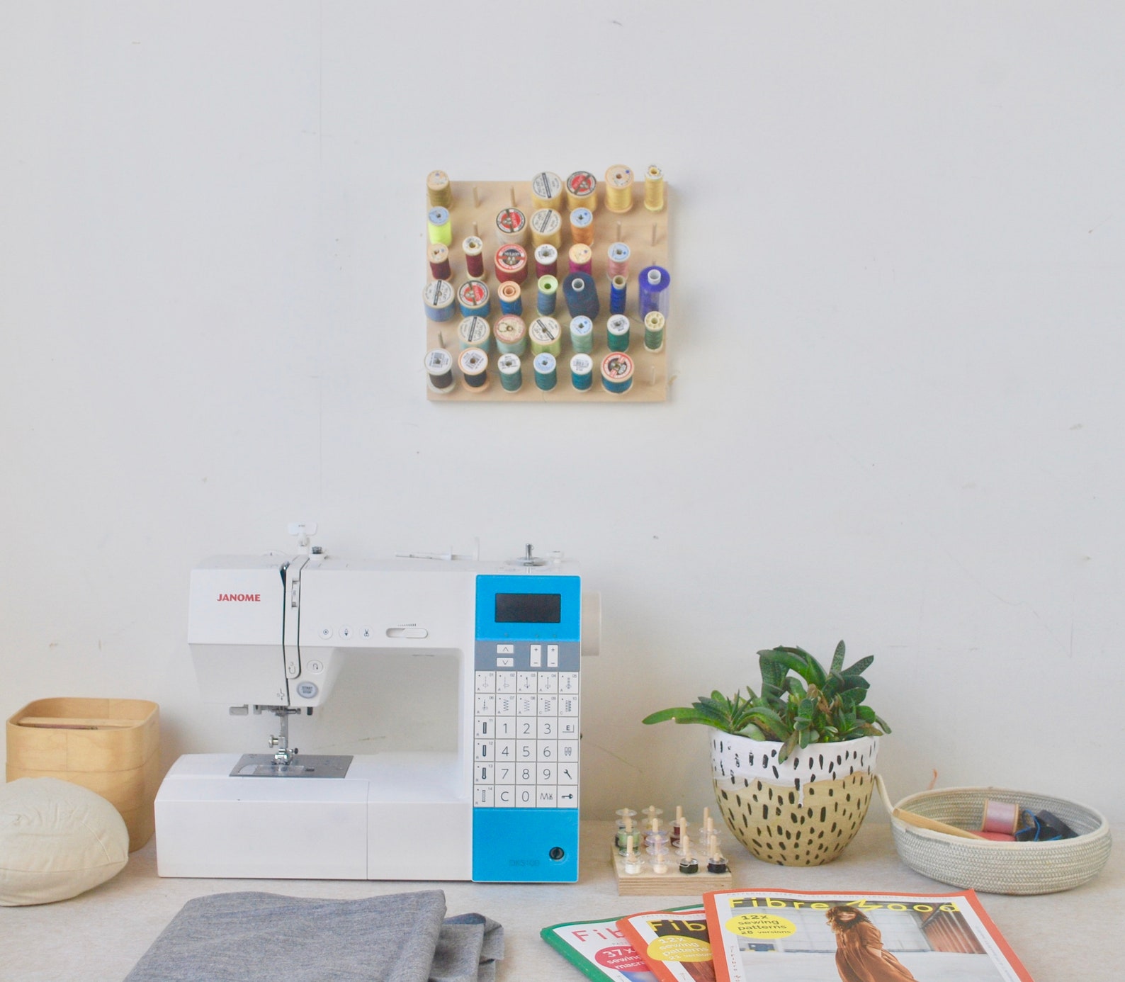 Sewing pegboard thread rack storage sewing room organiser Etsy